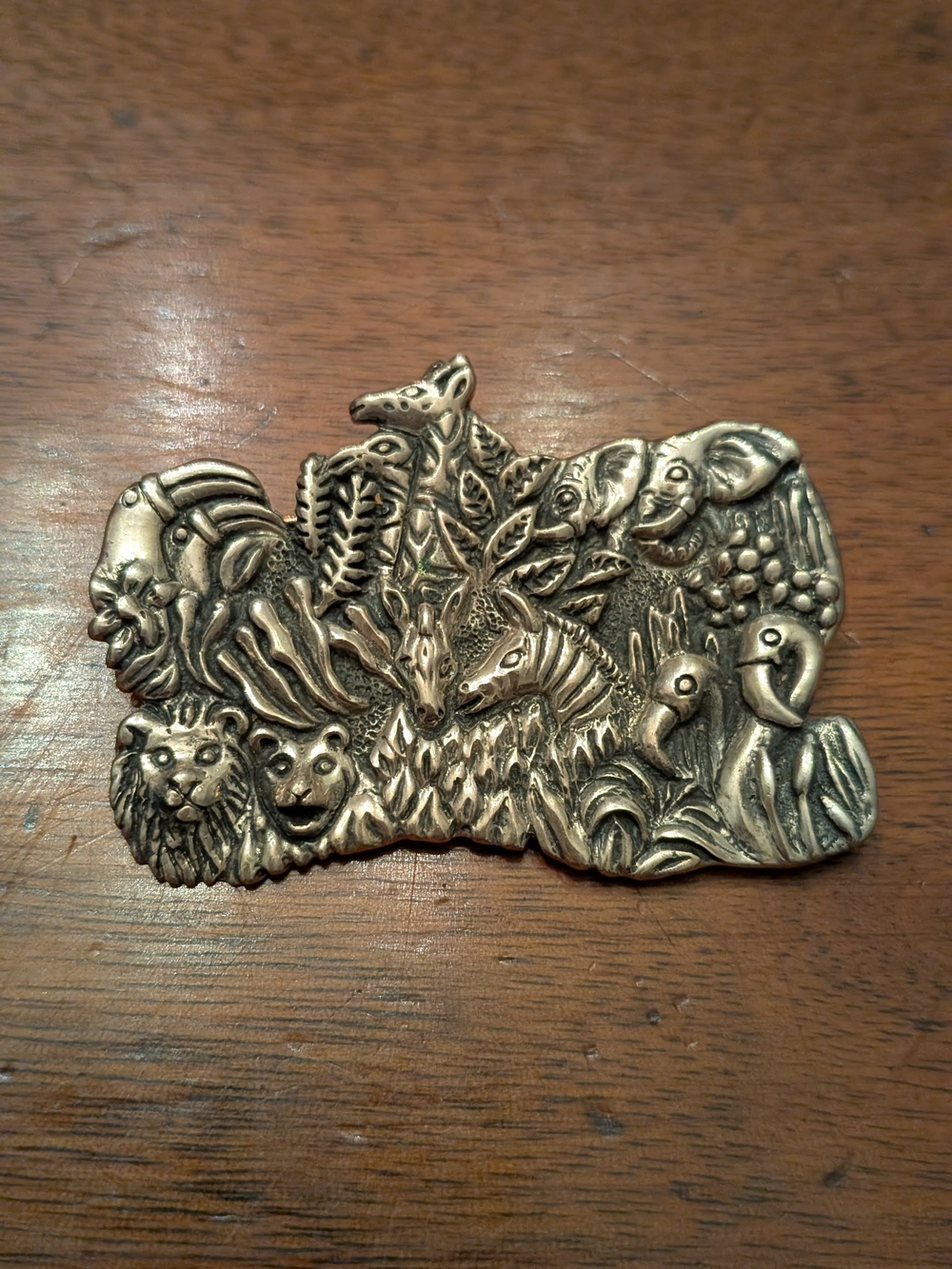 Wildlife Relief Silver Brooche 925
